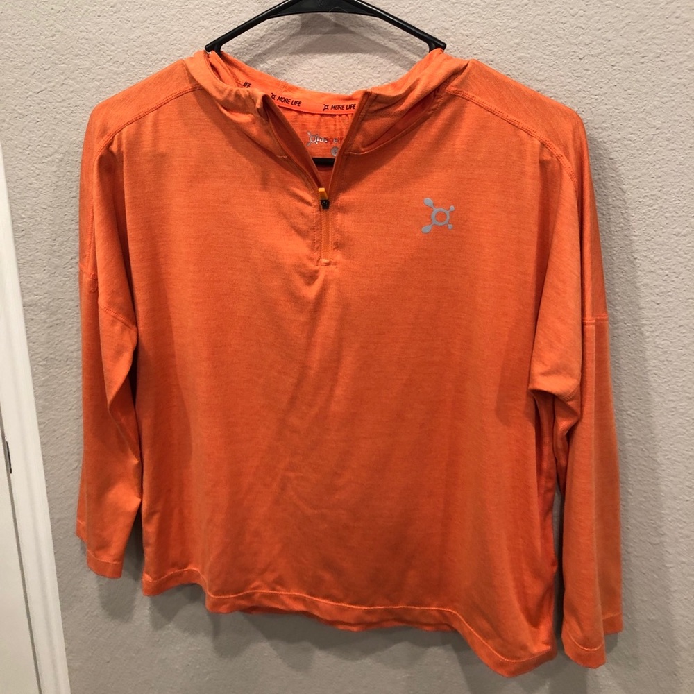 Orangetheory reflective 3/4 sleeve long crop shirt